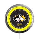 Michigan Tech University 16-Inch LED Wall Clock in Chrome