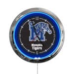 University of Memphis 16-Inch LED Wall Clock in Chrome