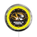 University of Missouri 16-Inch LED Wall Clock in Chrome