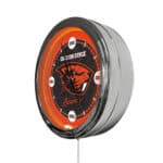 Oregon State University 16-Inch LED Wall Clock in Chrome