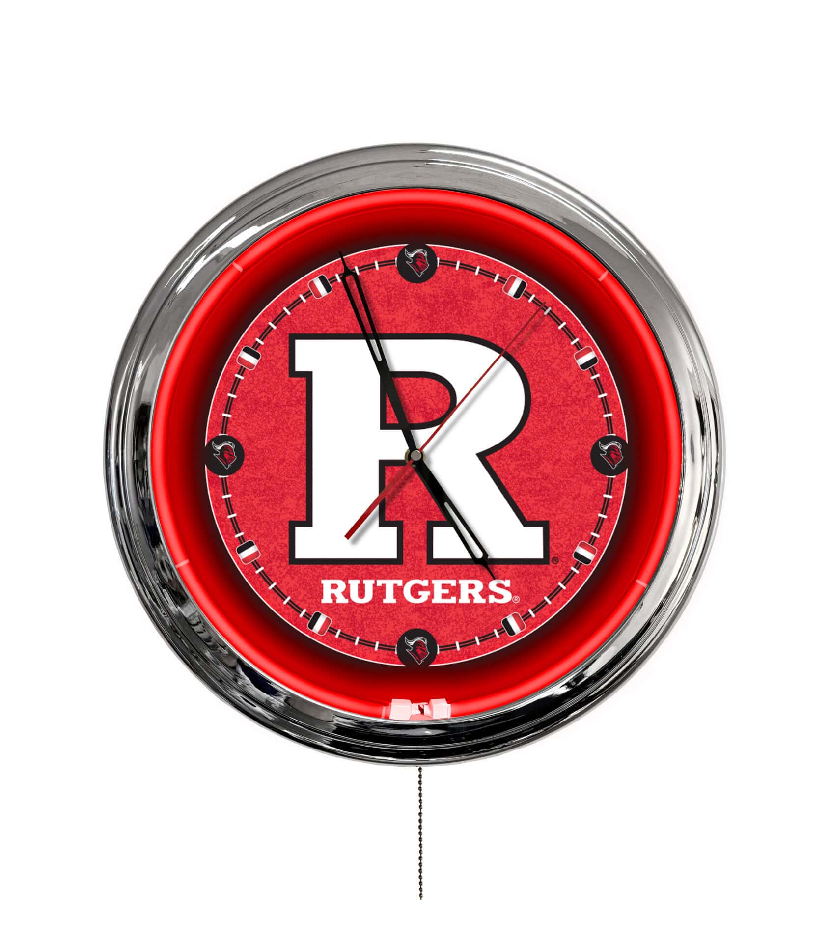Rutgers 16-Inch LED Wall Clock in Chrome 1 Rutgers 16-Inch LED Wall Clock in Chrome