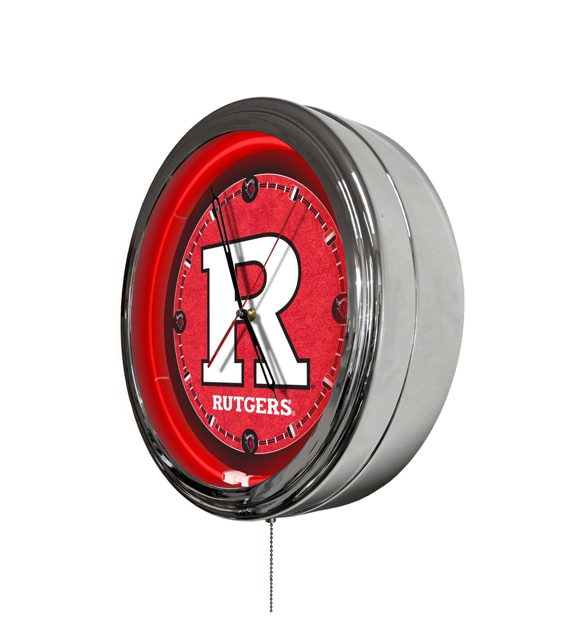 Rutgers 16-Inch LED Wall Clock in Chrome 4 Rutgers 16-Inch LED Wall Clock in Chrome