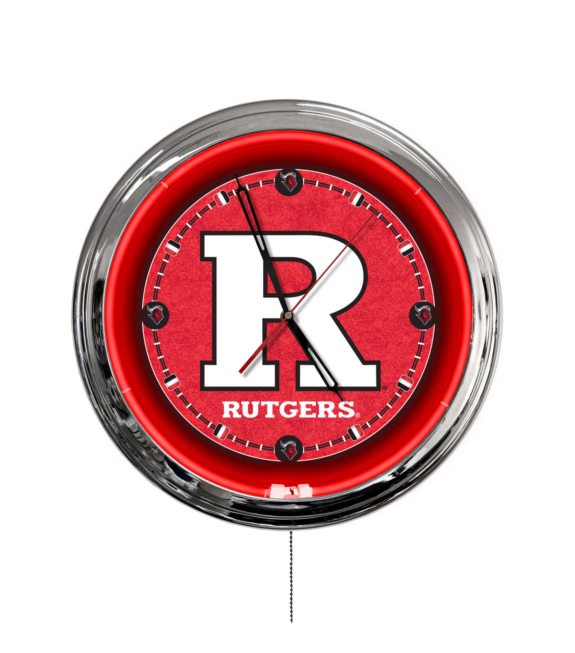 Rutgers 16-Inch LED Wall Clock in Chrome 3 Rutgers 16-Inch LED Wall Clock in Chrome