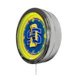 South Dakota State University 16-Inch LED Wall Clock in Chrome 4 South Dakota State University 16-Inch LED Wall Clock in Chrome