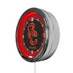 University of Southern California 16-Inch LED Wall Clock in Chrome