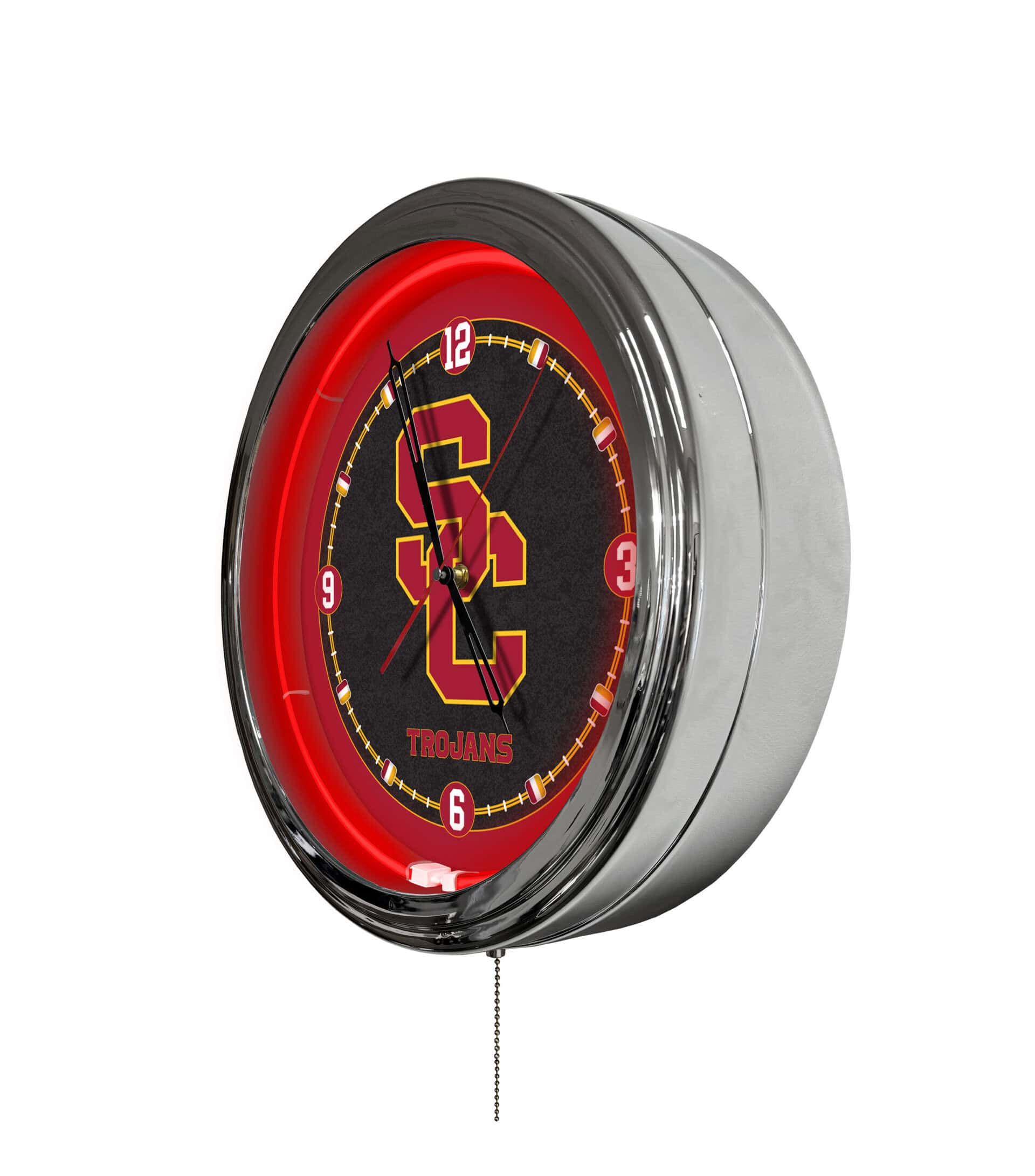 University of Southern California 16-Inch LED Wall Clock in Chrome 4 University of Southern California 16-Inch LED Wall Clock in Chrome