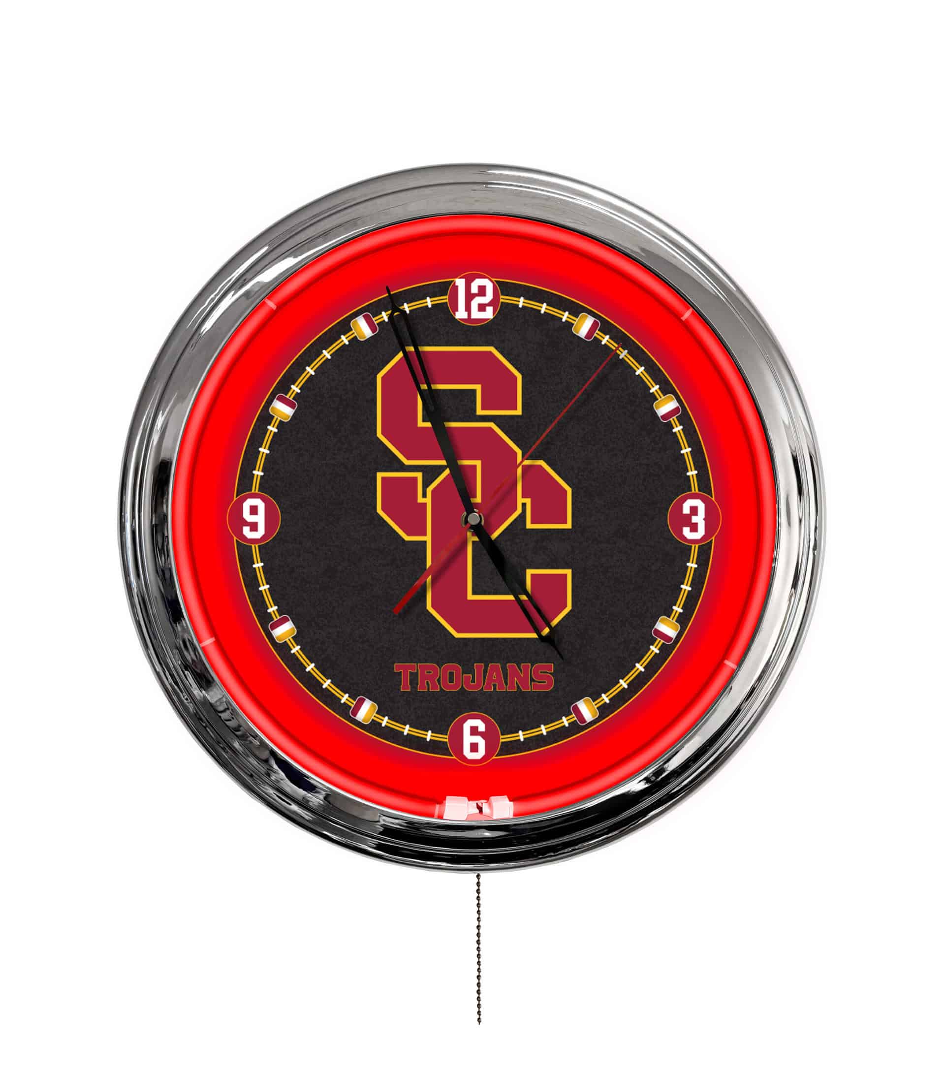 University of Southern California 16-Inch LED Wall Clock in Chrome 3 University of Southern California 16-Inch LED Wall Clock in Chrome
