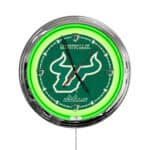 University of South Florida 16-Inch LED Wall Clock in Chrome