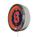 Syracuse University 16-Inch LED Wall Clock in Chrome 4 Syracuse University 16-Inch LED Wall Clock in Chrome