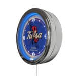 University of Tulsa 16-Inch LED Wall Clock in Chrome 4 University of Tulsa 16-Inch LED Wall Clock in Chrome