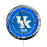 University of Kentucky (UK) 16-Inch LED Wall Clock in Chrome 3 University of Kentucky (UK) 16-Inch LED Wall Clock in Chrome