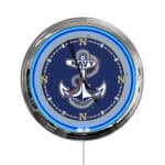 US Naval Academy 16-Inch LED Wall Clock in Chrome 3 US Naval Academy 16-Inch LED Wall Clock in Chrome