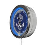 US Naval Academy 16-Inch LED Wall Clock in Chrome 4 US Naval Academy 16-Inch LED Wall Clock in Chrome