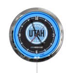 Utah Hockey Club 16-Inch LED Wall Clock in Chrome 3 Utah Hockey Club 16-Inch LED Wall Clock in Chrome