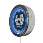 Utah State University 16-Inch LED Wall Clock in Chrome 4 Utah State University 16-Inch LED Wall Clock in Chrome
