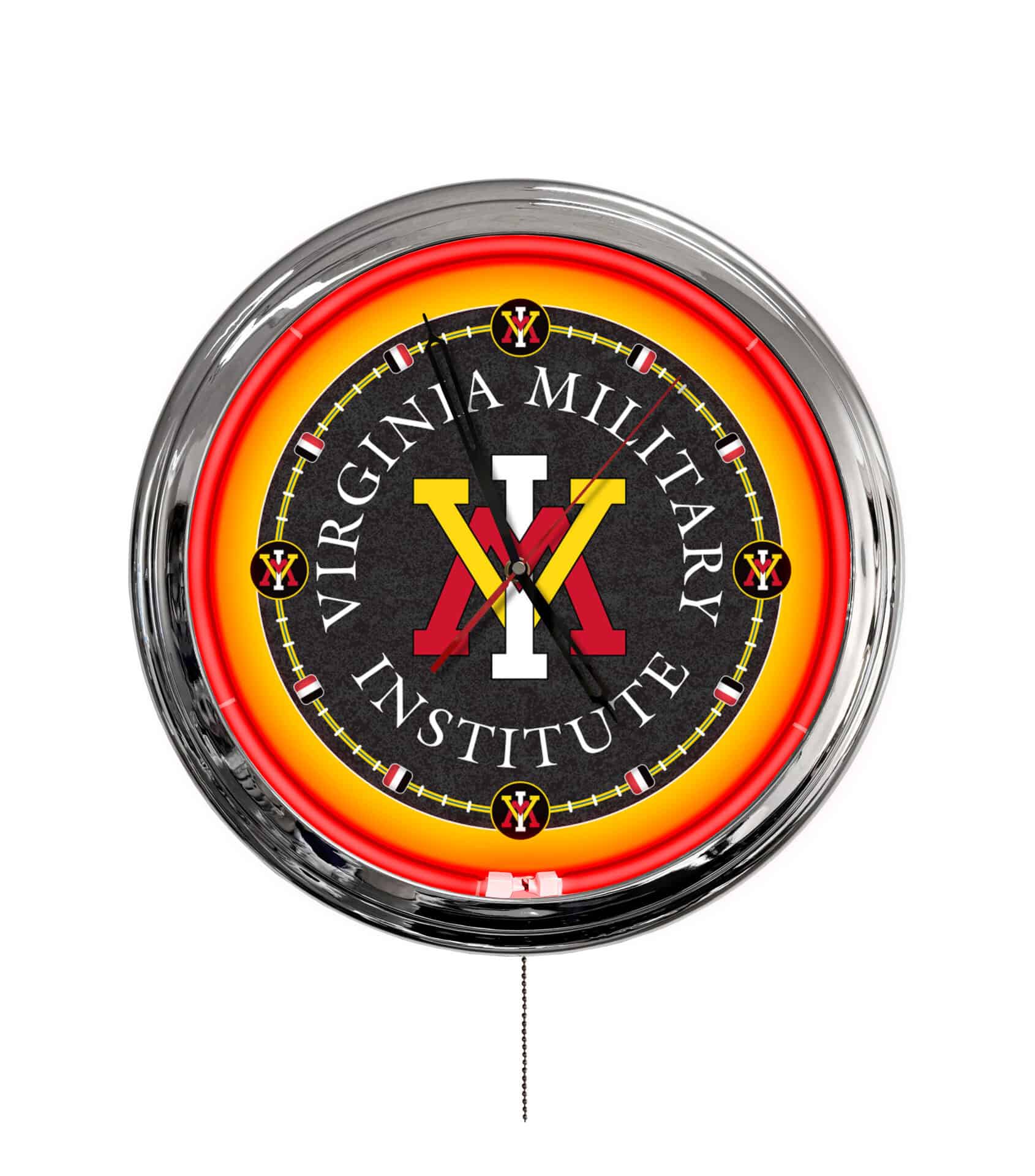 Virginia Military Institute 16-Inch LED Wall Clock in Chrome 1 Virginia Military Institute 16-Inch LED Wall Clock in Chrome