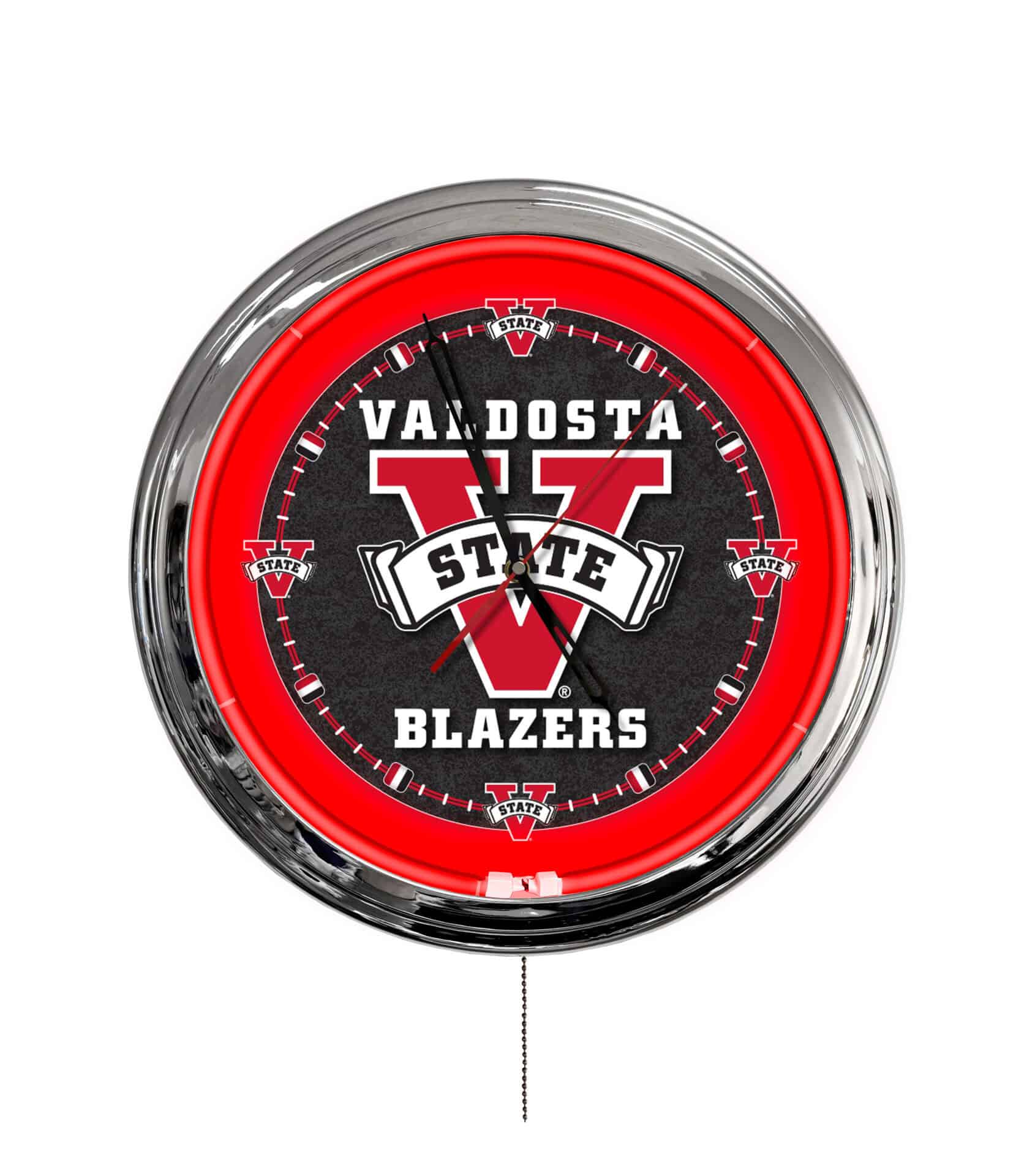 Valdosta State University 16-Inch LED Wall Clock in Chrome 1 Valdosta State University 16-Inch LED Wall Clock in Chrome