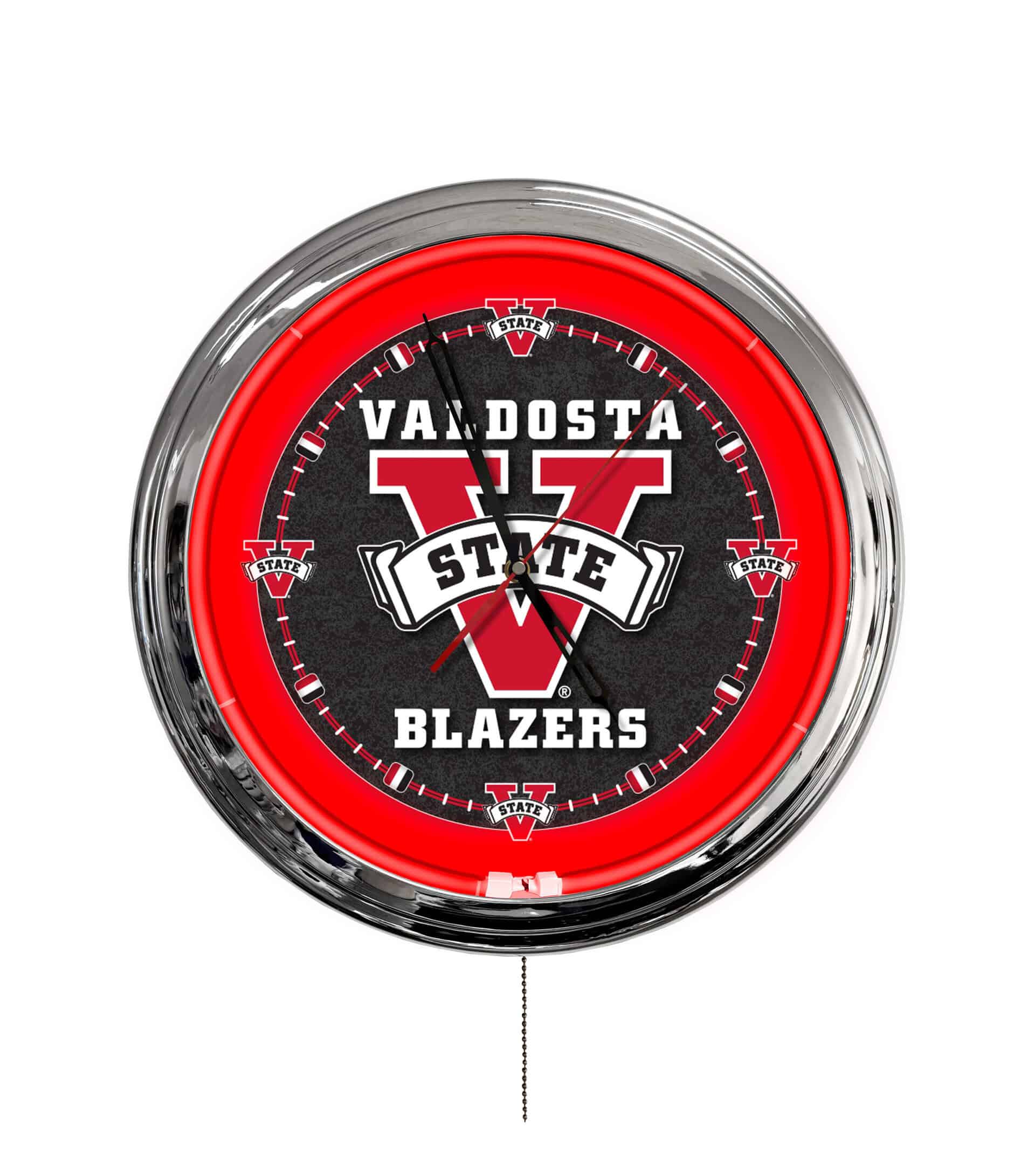 Valdosta State University 16-Inch LED Wall Clock in Chrome 3 Valdosta State University 16-Inch LED Wall Clock in Chrome