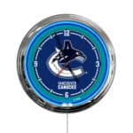 Vancouver Canucks 16-Inch LED Wall Clock in Chrome 3 Vancouver Canucks 16-Inch LED Wall Clock in Chrome