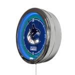 Vancouver Canucks 16-Inch LED Wall Clock in Chrome 4 Vancouver Canucks 16-Inch LED Wall Clock in Chrome