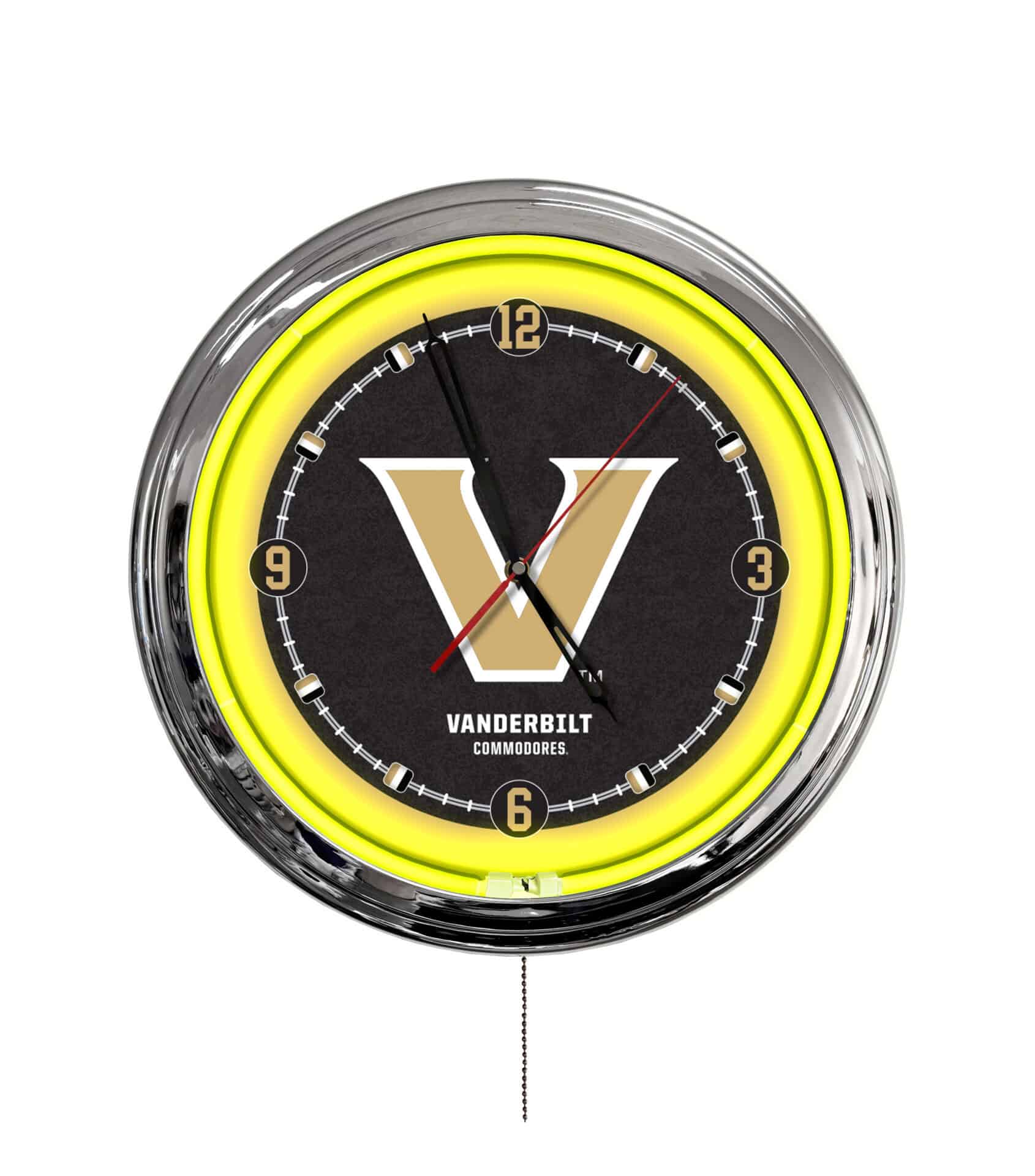 Vanderbilt University 16-Inch LED Wall Clock in Chrome 1 Vanderbilt University 16-Inch LED Wall Clock in Chrome