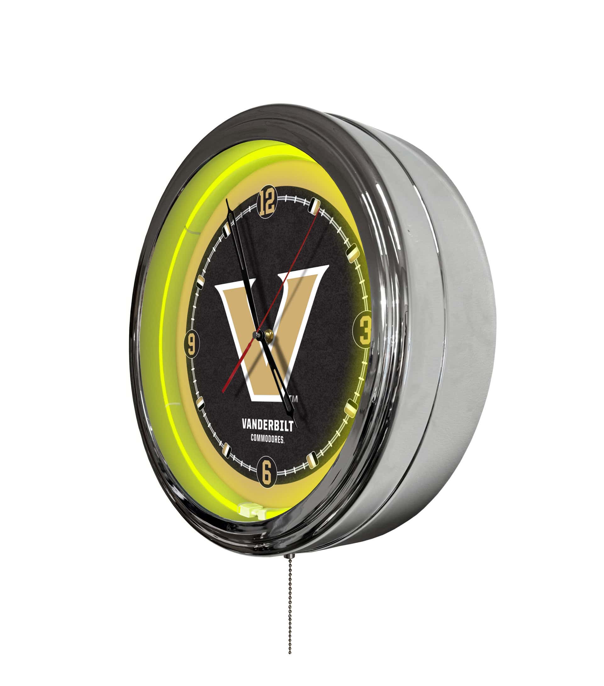 Vanderbilt University 16-Inch LED Wall Clock in Chrome 4 Vanderbilt University 16-Inch LED Wall Clock in Chrome