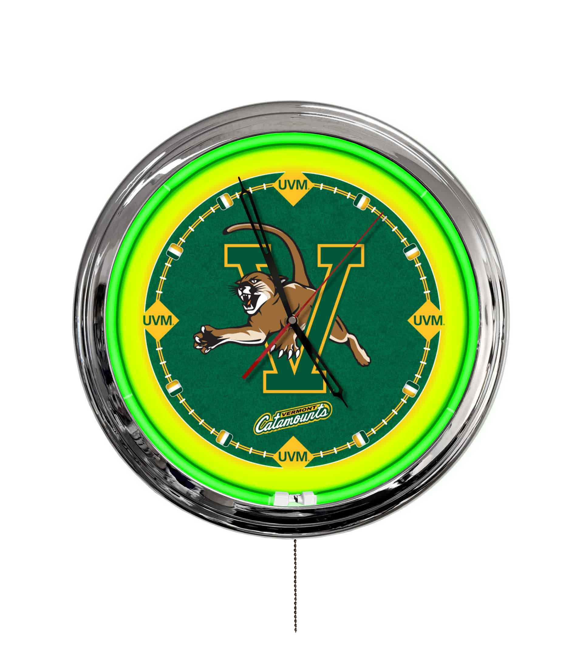 University of Vermont 16-Inch LED Wall Clock in Chrome 3 University of Vermont 16-Inch LED Wall Clock in Chrome