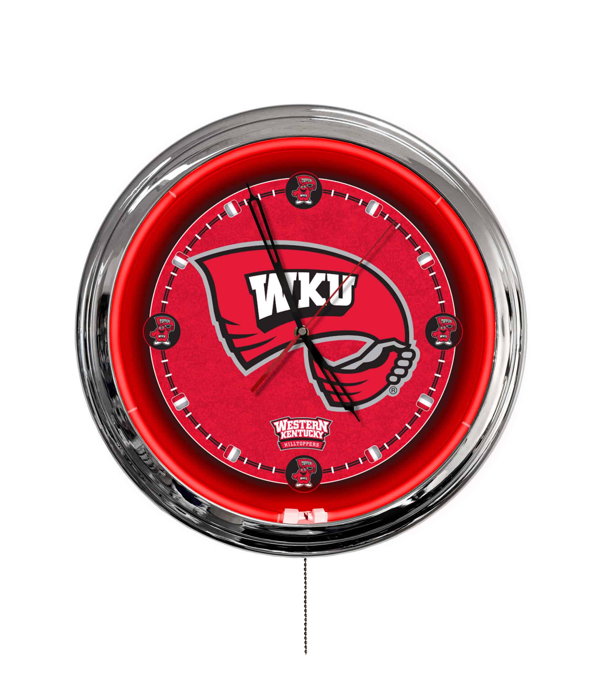 Western Kentucky University 16-Inch LED Wall Clock in Chrome 3 Western Kentucky University 16-Inch LED Wall Clock in Chrome
