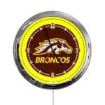 Western Michigan University 16-Inch LED Wall Clock in Chrome 3 Western Michigan University 16-Inch LED Wall Clock in Chrome