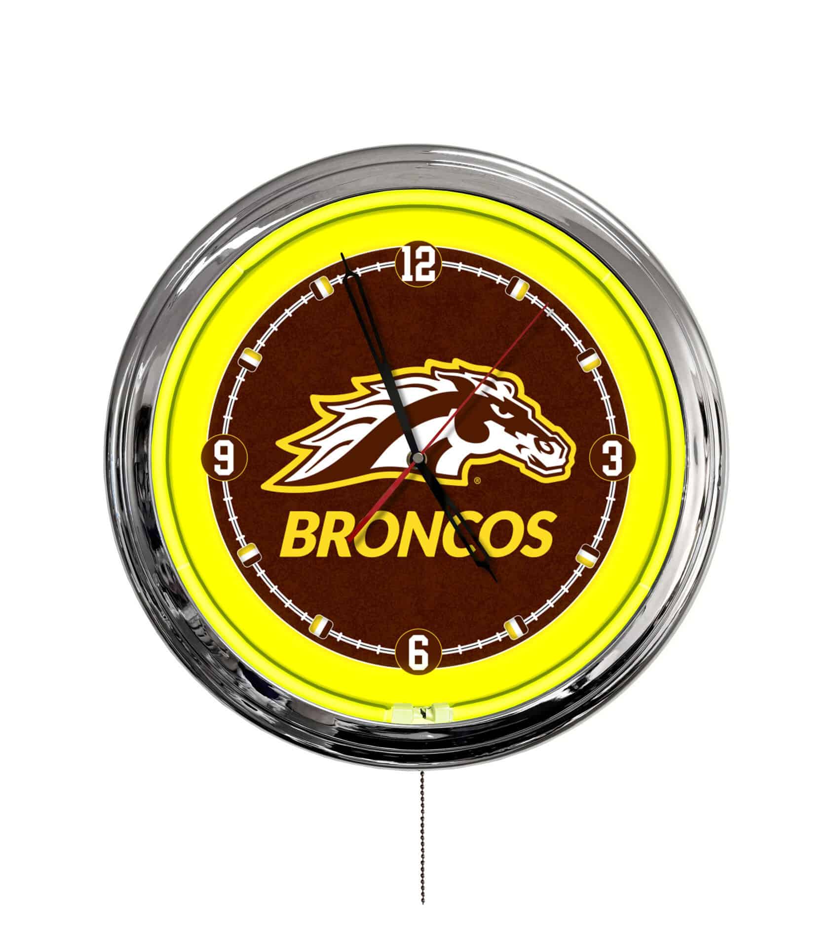 Western Michigan University 16-Inch LED Wall Clock in Chrome 1 Western Michigan University 16-Inch LED Wall Clock in Chrome