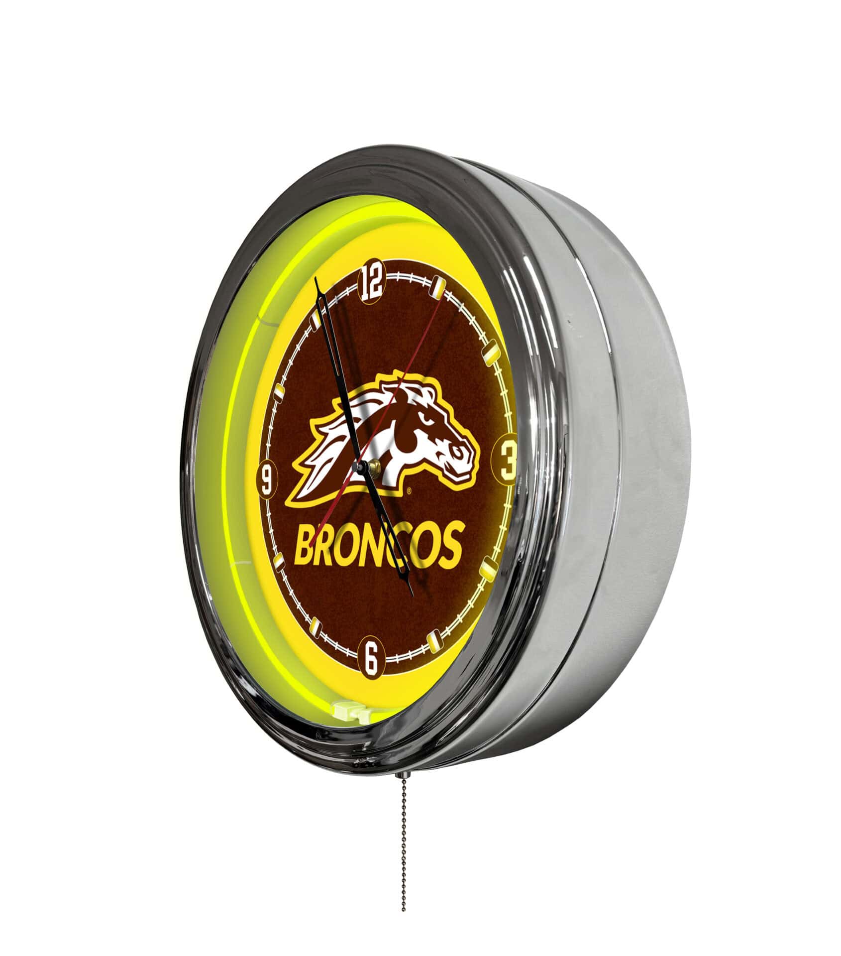 Western Michigan University 16-Inch LED Wall Clock in Chrome 2 Western Michigan University 16-Inch LED Wall Clock in Chrome - Image 2