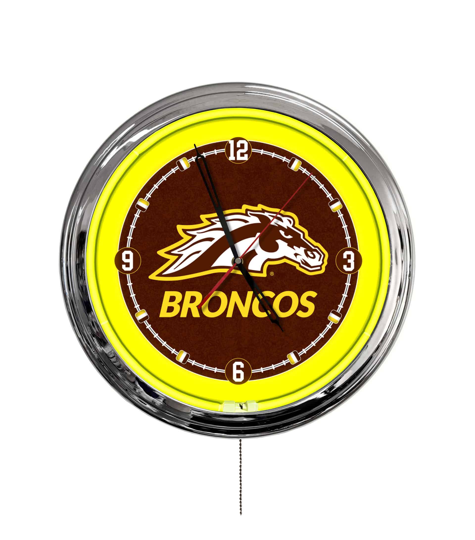 Western Michigan University 16-Inch LED Wall Clock in Chrome 3 Western Michigan University 16-Inch LED Wall Clock in Chrome