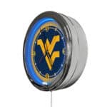 West Virginia University 16-Inch LED Wall Clock in Chrome 4 West Virginia University 16-Inch LED Wall Clock in Chrome