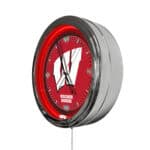 University of Wisconsin (W) 16-Inch LED Wall Clock in Chrome