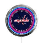 Washington Capitals 16-Inch LED Wall Clock in Chrome