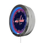Washington Capitals 16-Inch LED Wall Clock in Chrome