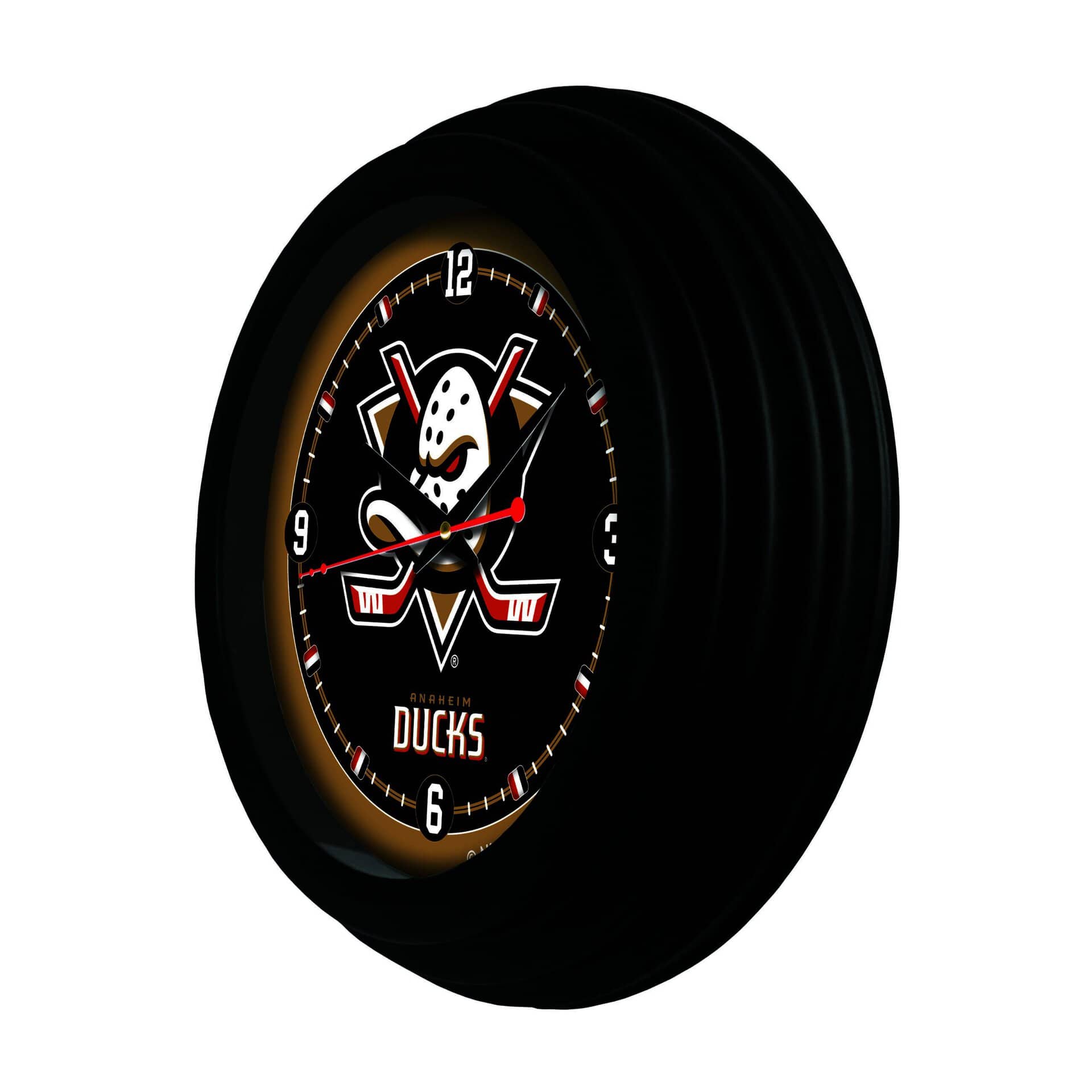Anaheim Ducks 15-Inch Wall Clock in Black 4 Anaheim Ducks 15-Inch Wall Clock in Black