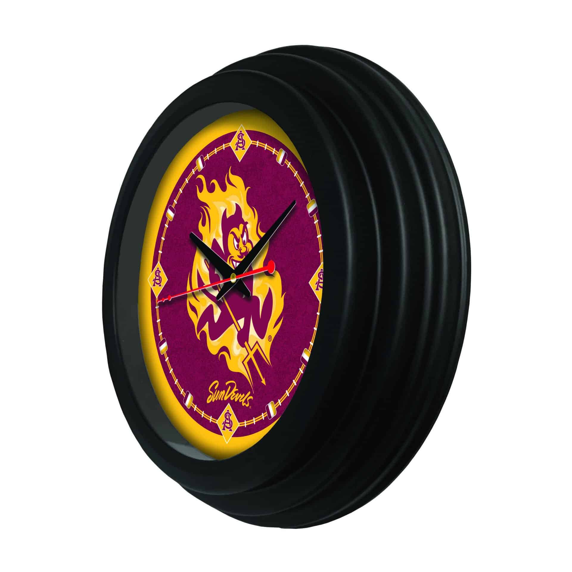 Arizona State University 15-Inch Wall Clock in Black (Sparky) 2 Arizona State University 15-Inch Wall Clock in Black (Sparky) - Image 2