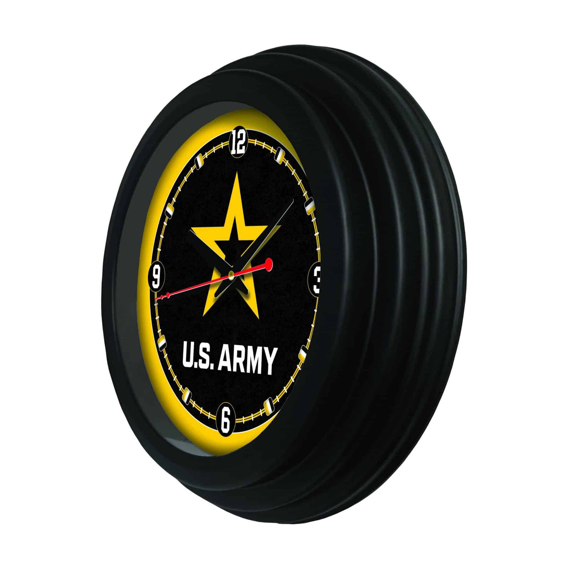 United States Army 15-Inch Wall Clock in Black 2 United States Army 15-Inch Wall Clock in Black - Image 2