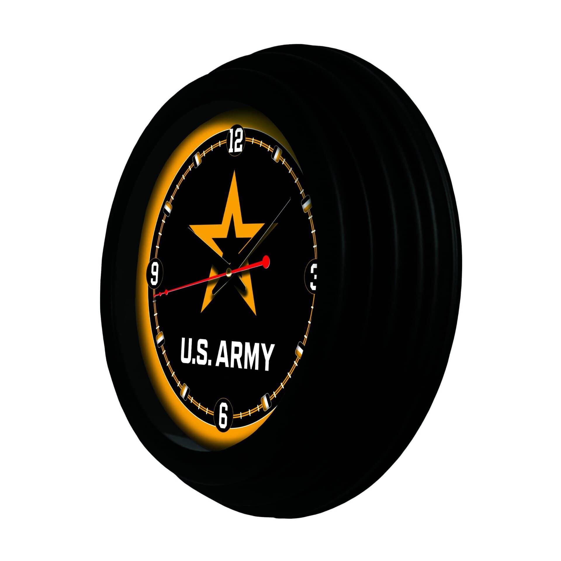 United States Army 15-Inch Wall Clock in Black 4 United States Army 15-Inch Wall Clock in Black