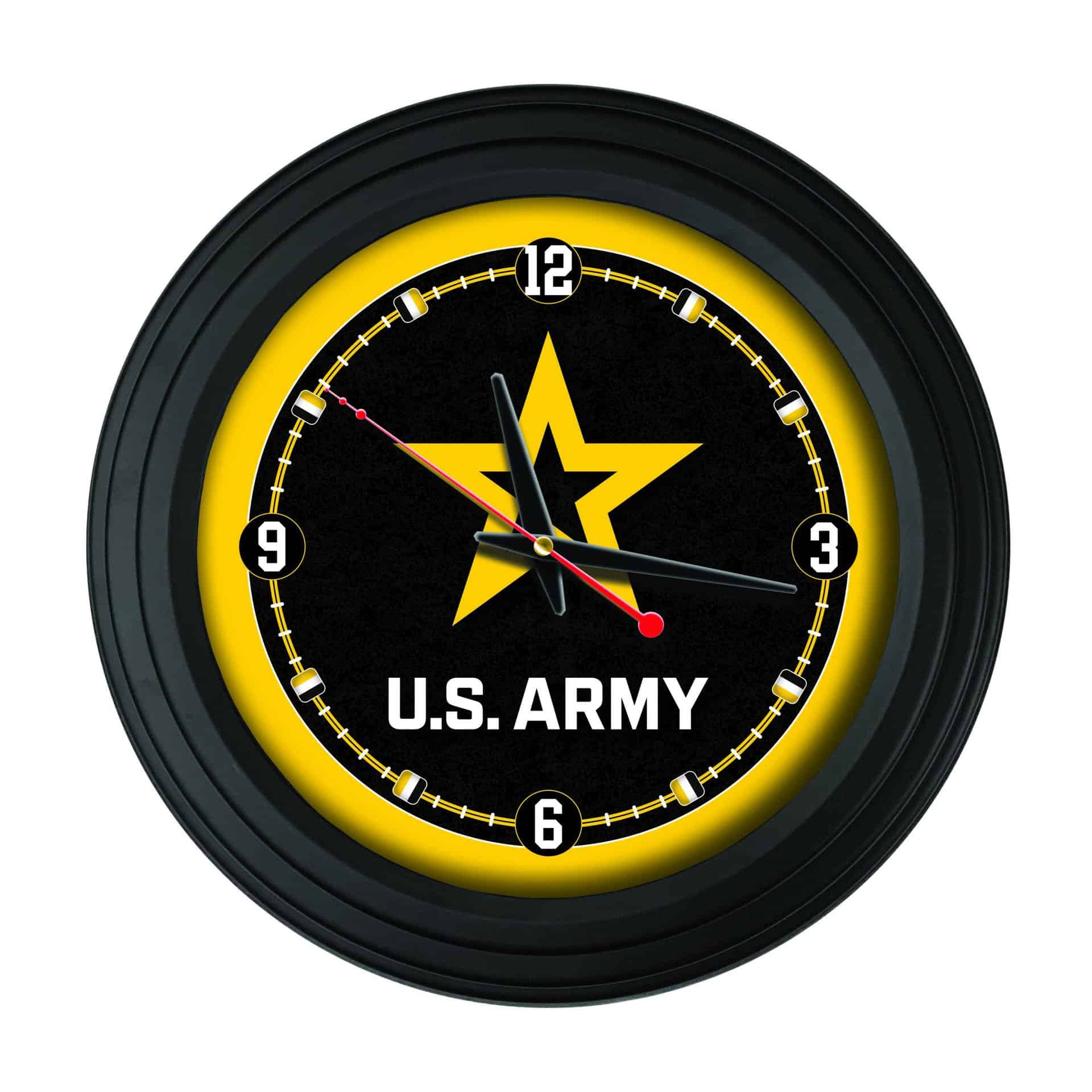 United States Army 15-Inch Wall Clock in Black 3 United States Army 15-Inch Wall Clock in Black