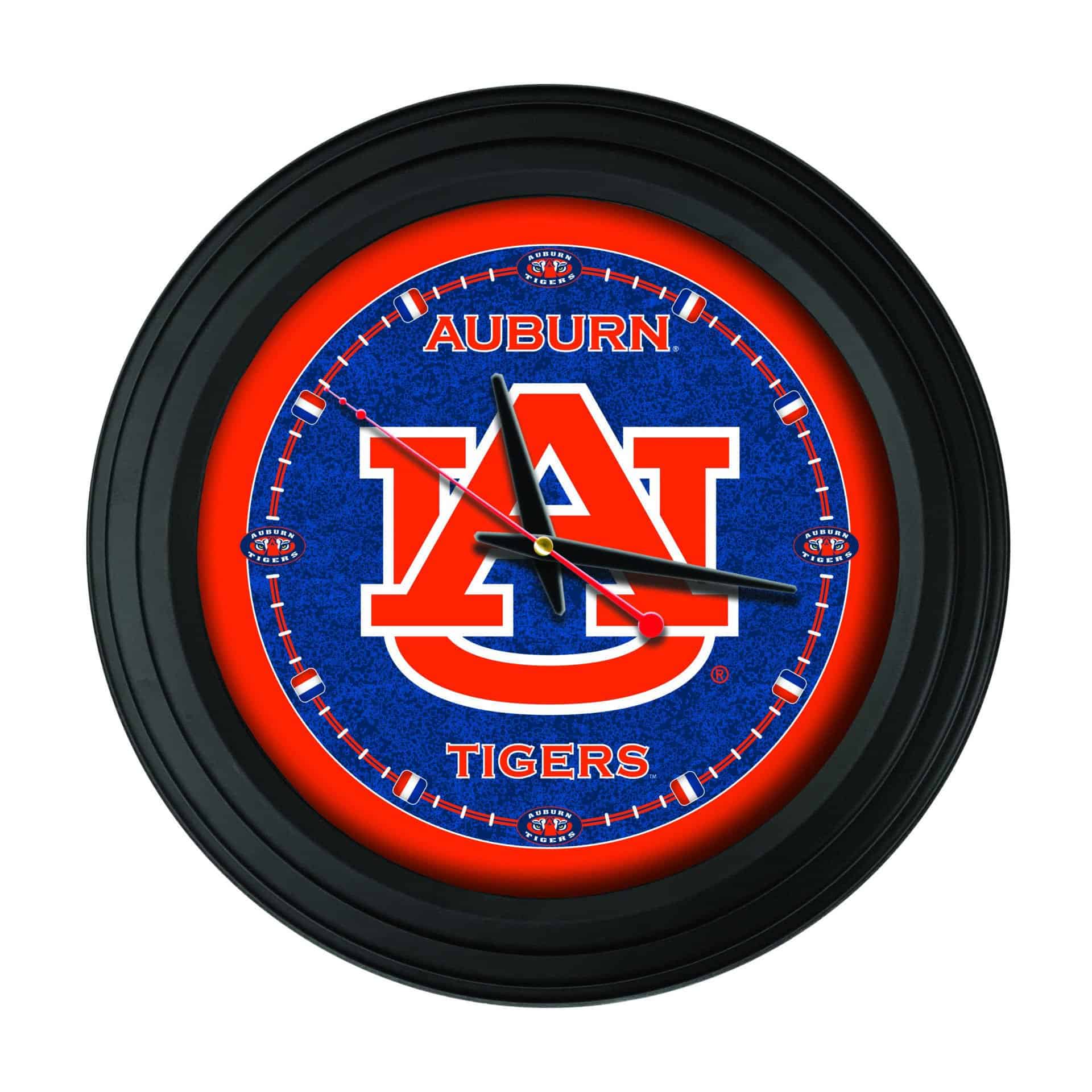 Auburn University 15-Inch Wall Clock in Black 1 Auburn University 15-Inch Wall Clock in Black