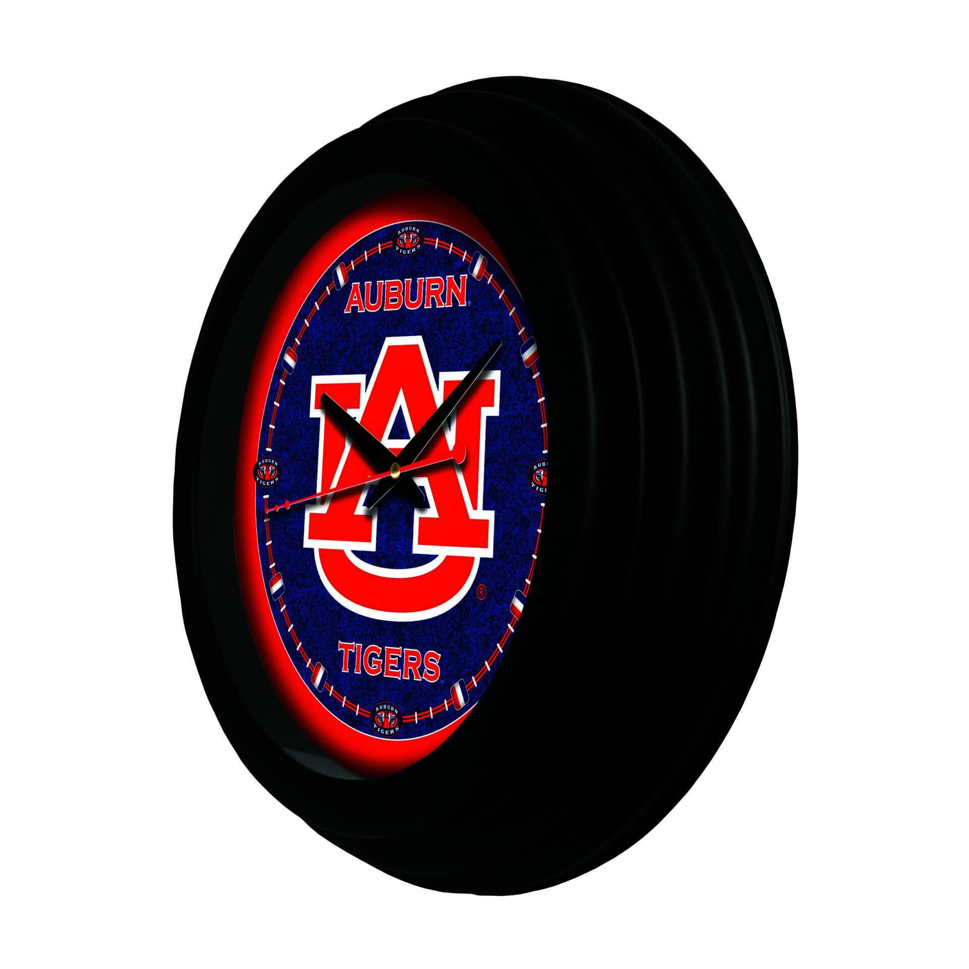 Auburn University 15-Inch Wall Clock in Black 2 Auburn University 15-Inch Wall Clock in Black - Image 2