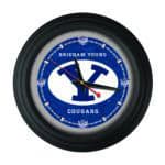 Brigham Young University 15-Inch Wall Clock in Black