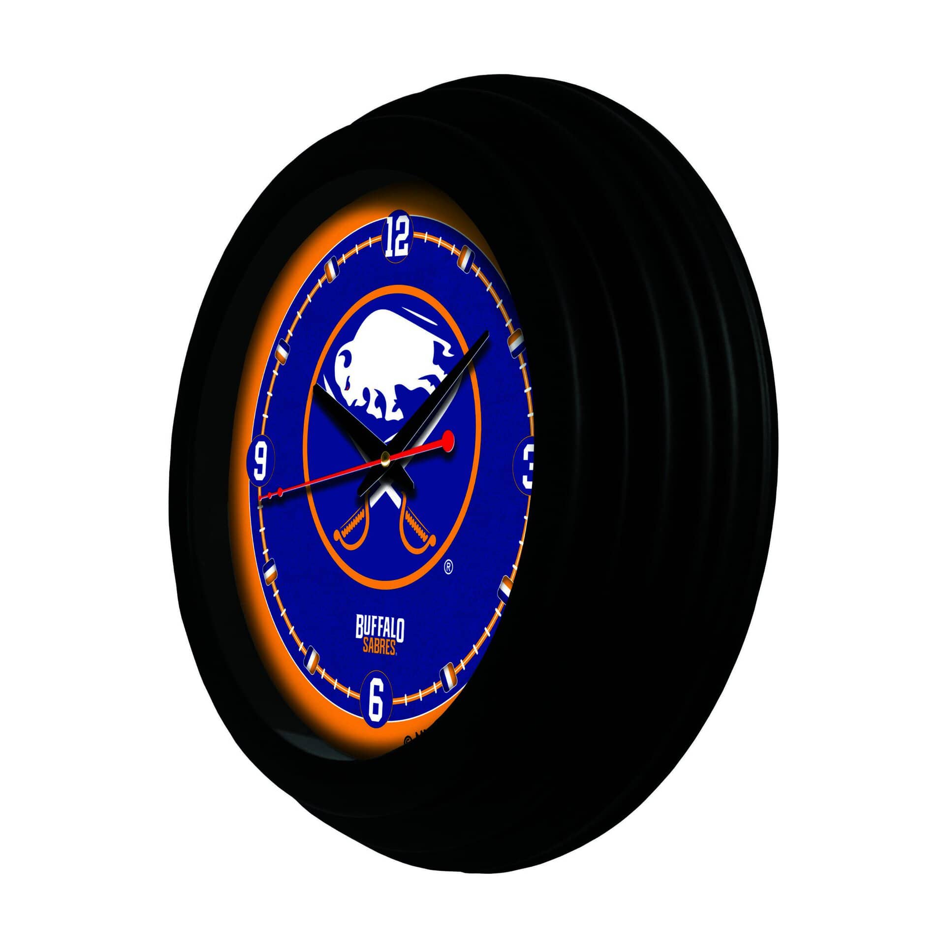 Buffalo Sabres 15-Inch Wall Clock in Black 4 Buffalo Sabres 15-Inch Wall Clock in Black