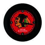 Chicago Blackhawks 15-Inch Wall Clock in Black 3 Chicago Blackhawks 15-Inch Wall Clock in Black