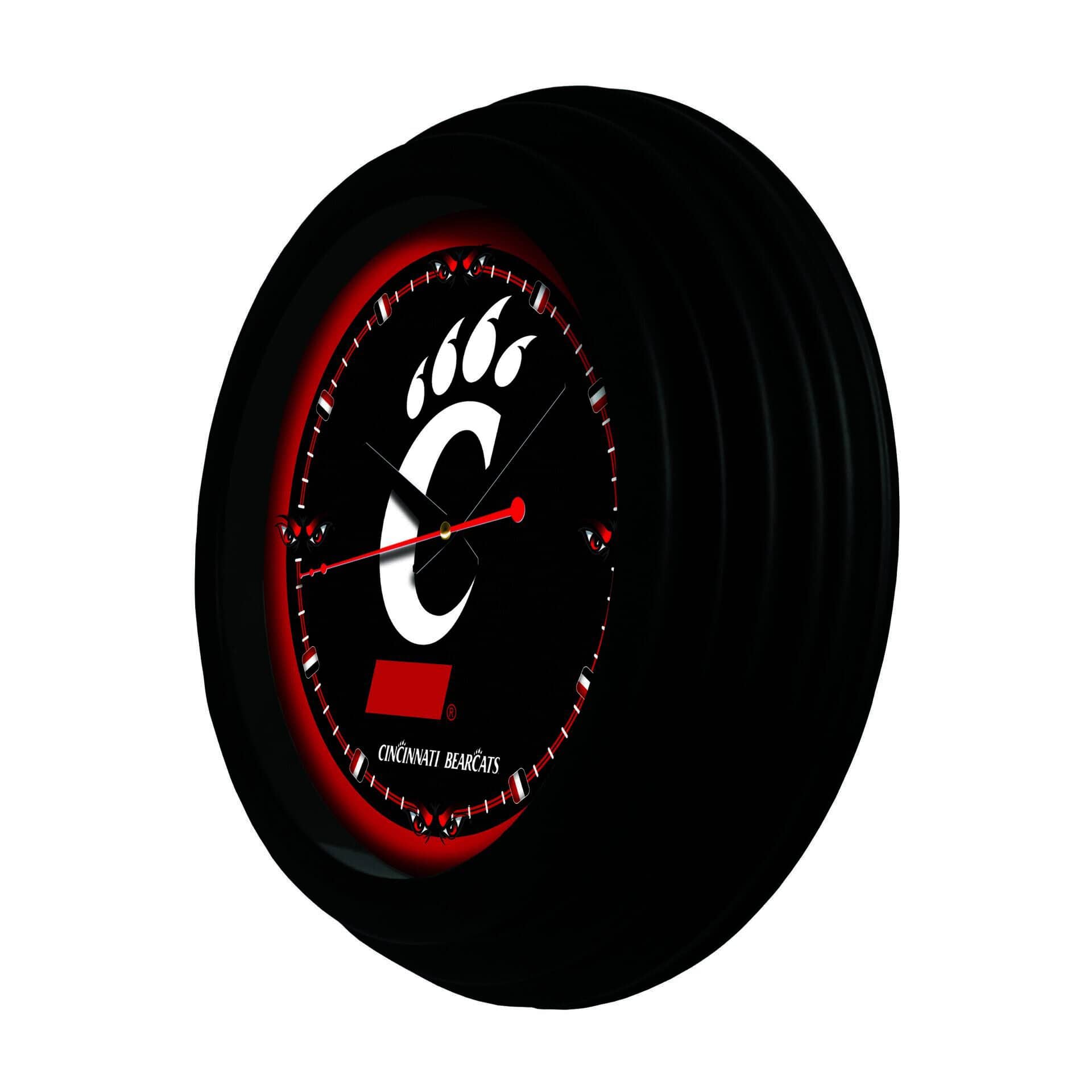 University of Cincinnati 15-Inch Wall Clock in Black 2 University of Cincinnati 15-Inch Wall Clock in Black - Image 2