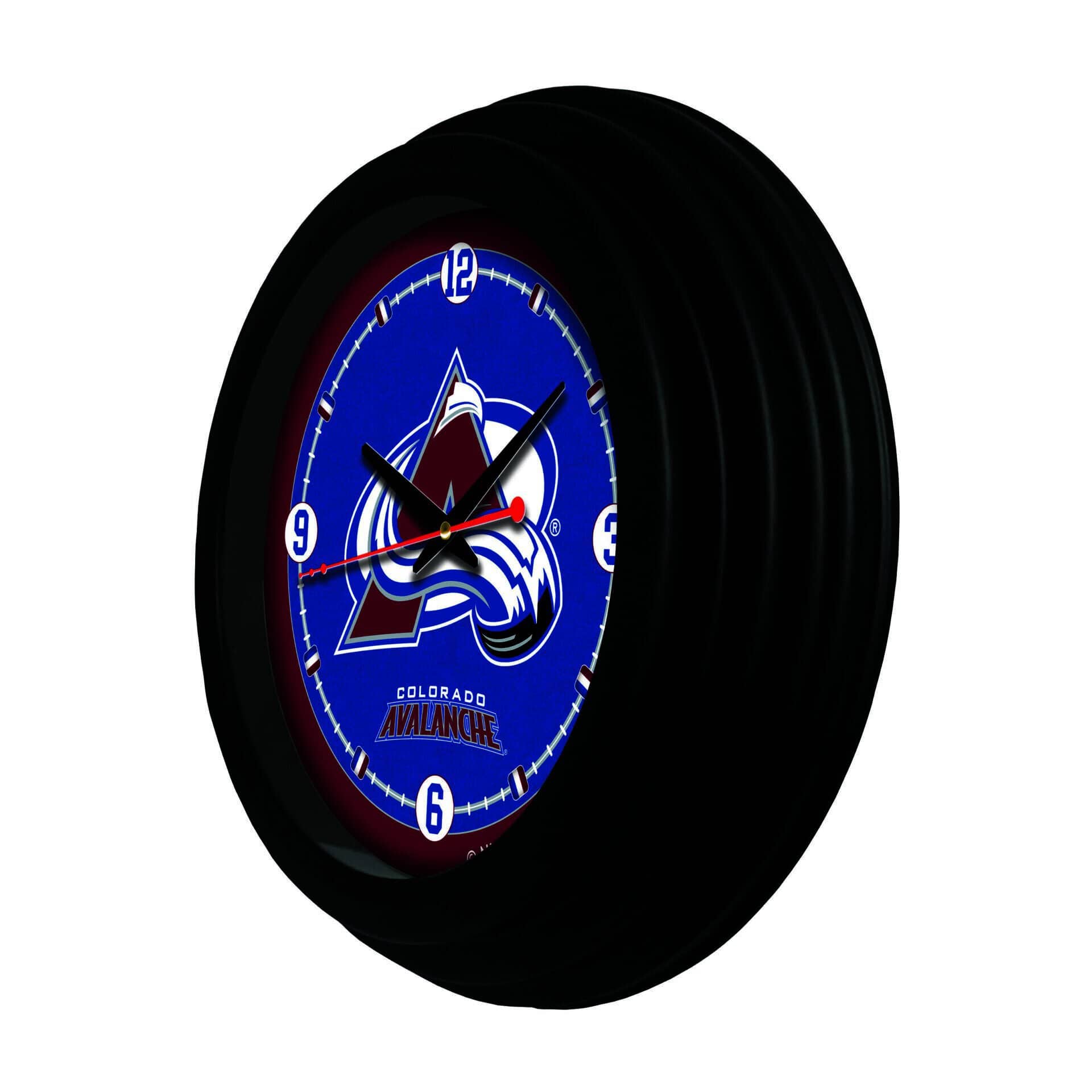 Colorado Avalanche 15-Inch Wall Clock in Black 2 Colorado Avalanche 15-Inch Wall Clock in Black - Image 2