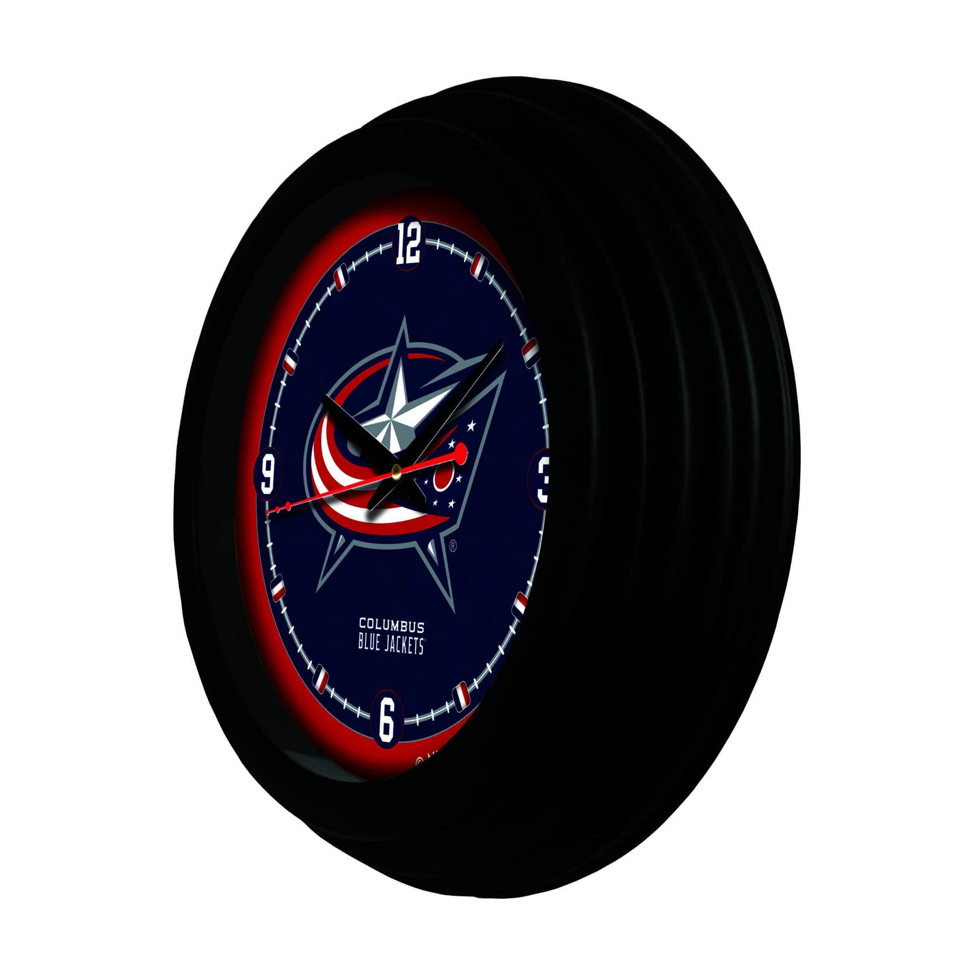 Columbus Blue Jackets 15-Inch Wall Clock in Black 4 Columbus Blue Jackets 15-Inch Wall Clock in Black