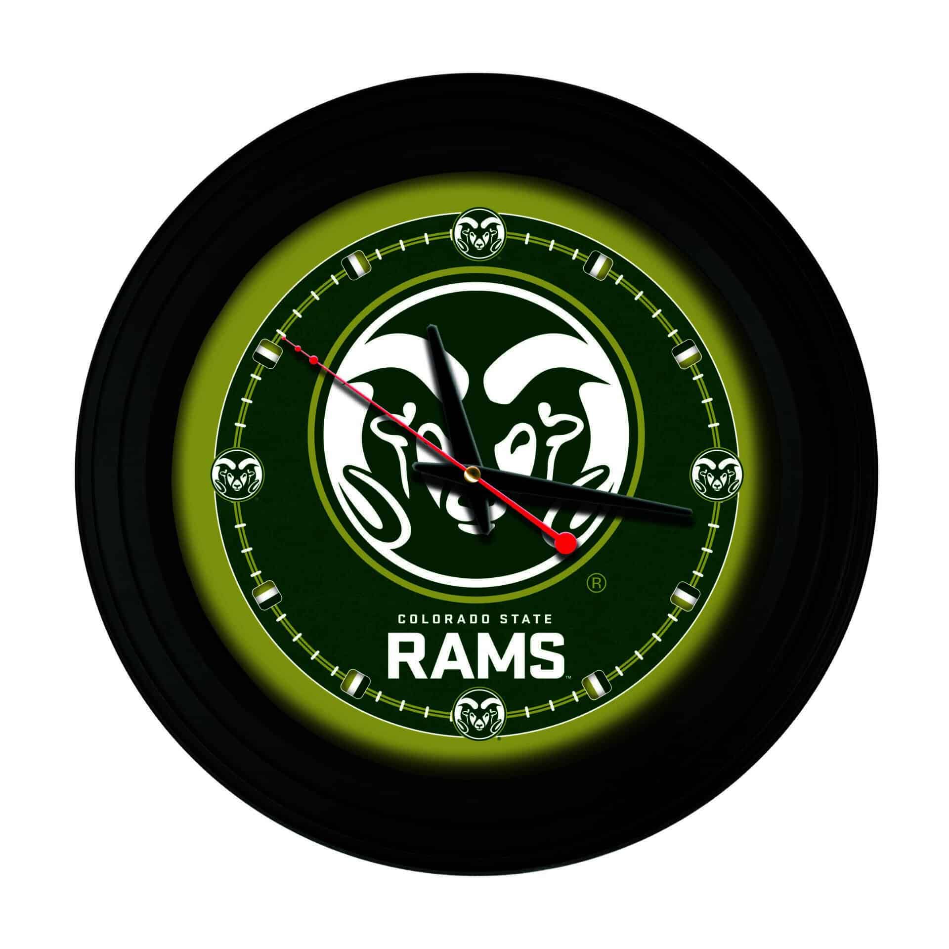 Colorado State University 15-Inch Wall Clock in Black 1 Colorado State University 15-Inch Wall Clock in Black
